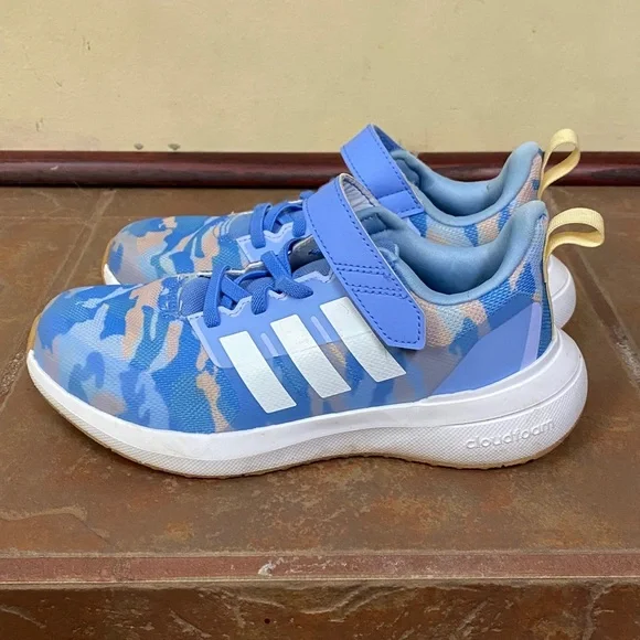 Adidas FORTARUN 2.0 CLOUDFOAM EL LITTLE KID 'BLUE FUSION CAMO' - Picture 3 of 6